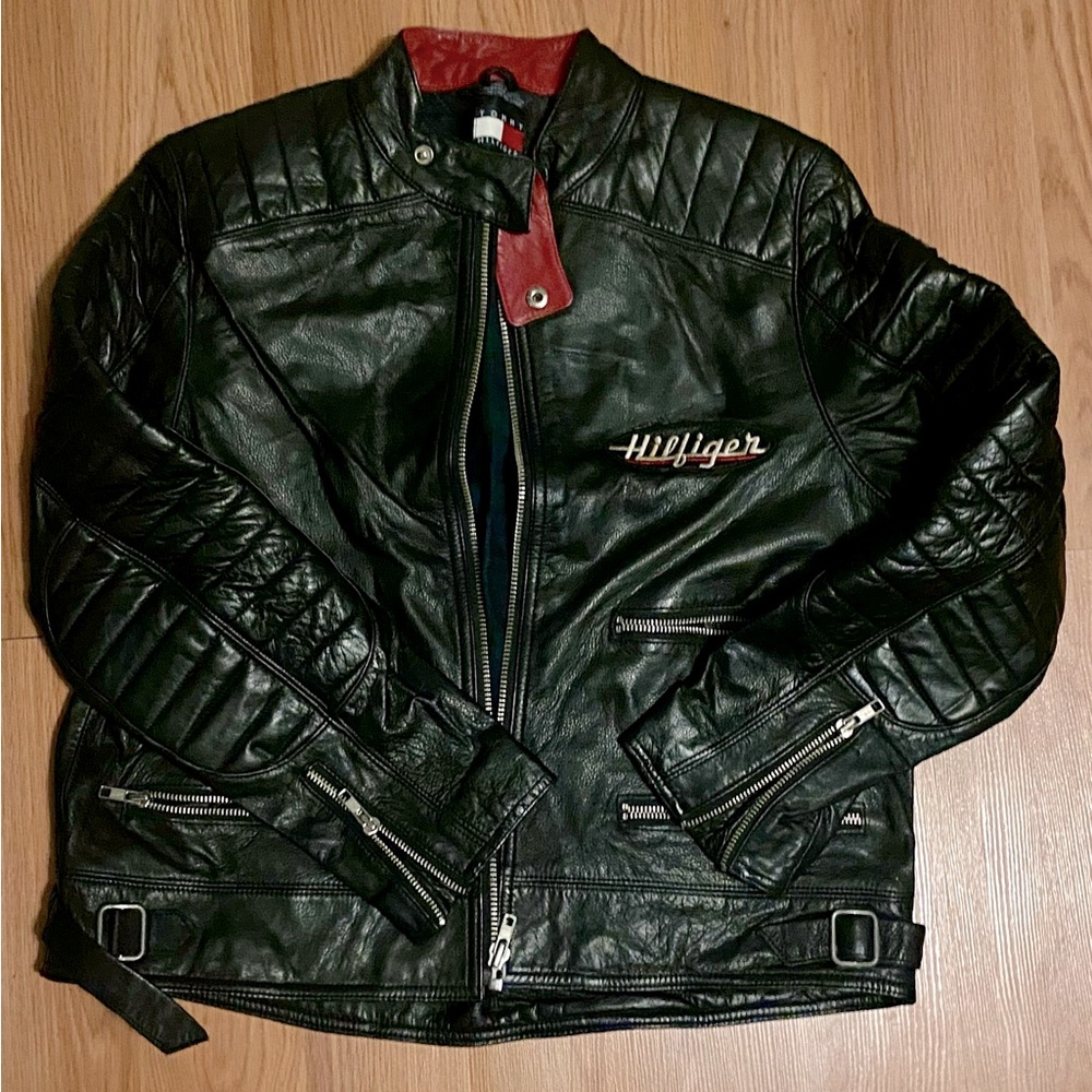Y2K Tommy Hilfiger Leather Jacket